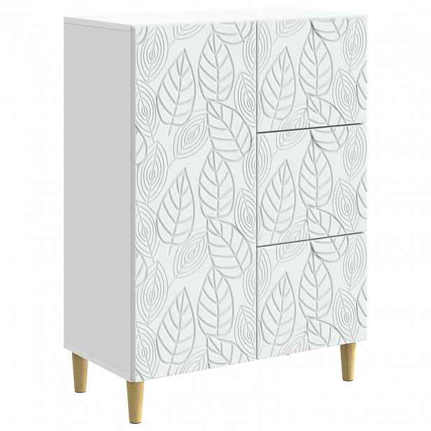 vidaXL Servírovací skříň Bílá 66 x 34,5 x 90 cm Kompozitní dřevo