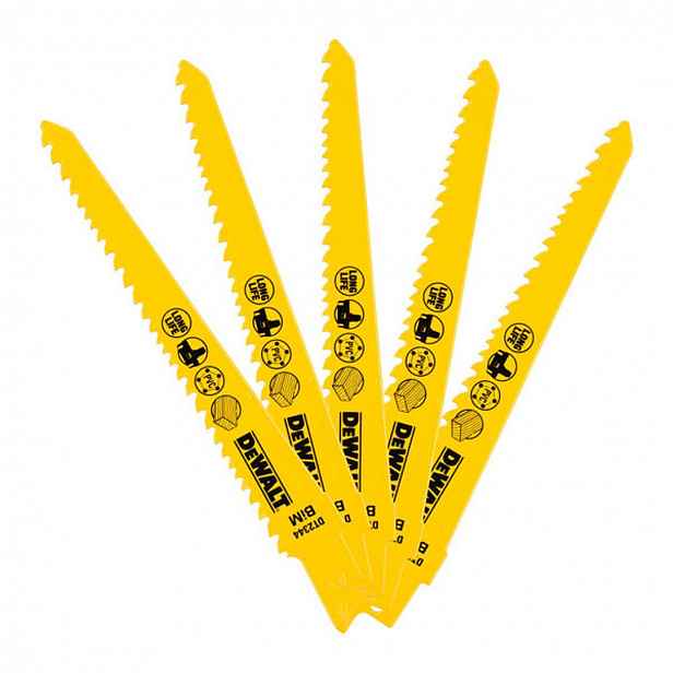 DeWALT - Sada pilových plátků na dřevo a PVC 6 TPI, délka 152 mm, 5 ks DT2344