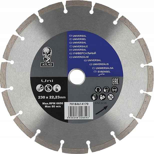 Diamantový kotouč Atlas Uni 115 mm 22,23 mm