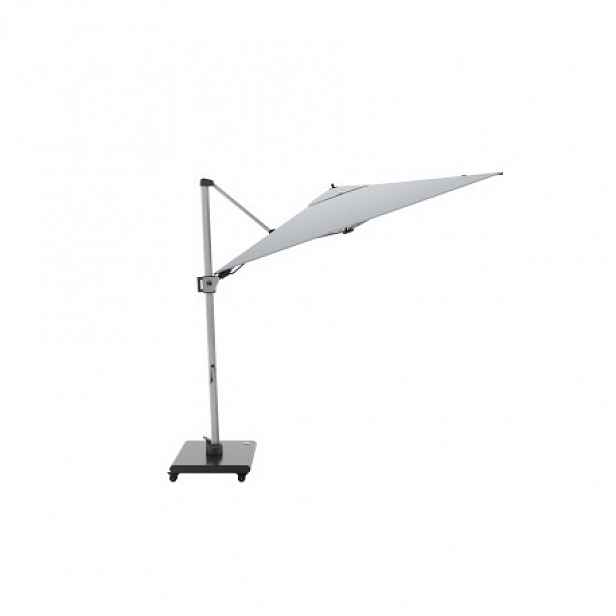 Knirps HYPERION 330 x 240 cm - luxusní výkyvný zahradní slunečník s boční tyčí : Barva slunečníku - GREY