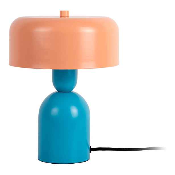 Modrá/oranžová stolní lampa (výška 24 cm) Double Funky – Leitmotiv