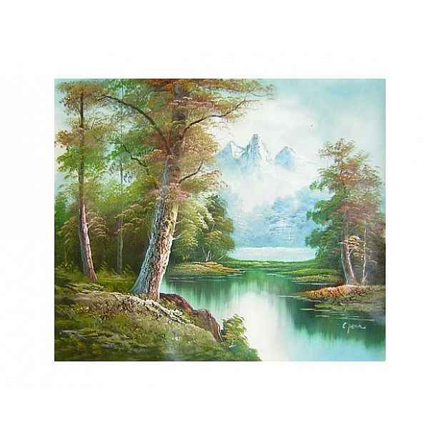 Obraz - Řeka v lese 3 - 120 cm x 90 cm