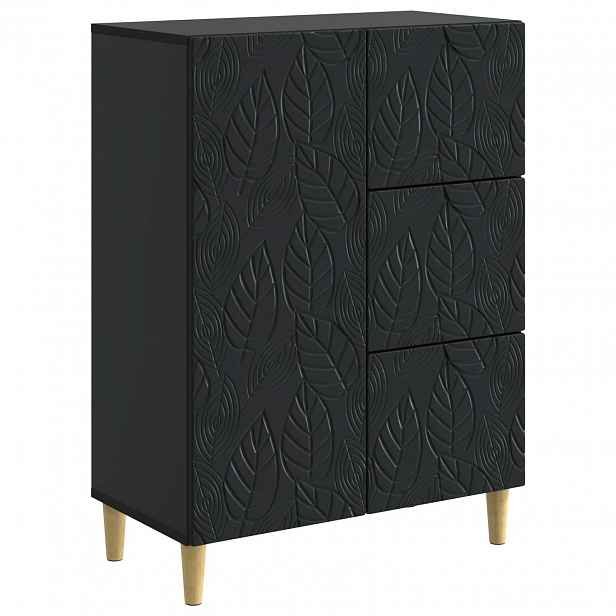 vidaXL Servírovací skříň Černá 66 x 34,5 x 90 cm Kompozitní dřevo