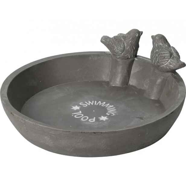 Pítko/bazén pro ptáky 24 cm, šedá