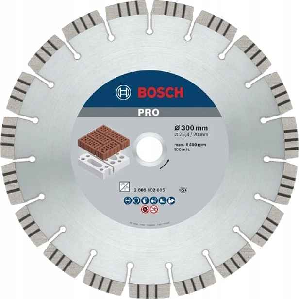 Bosch Diamantový kotouč na cihly 300 x 20 25,4 Best For Abrasive