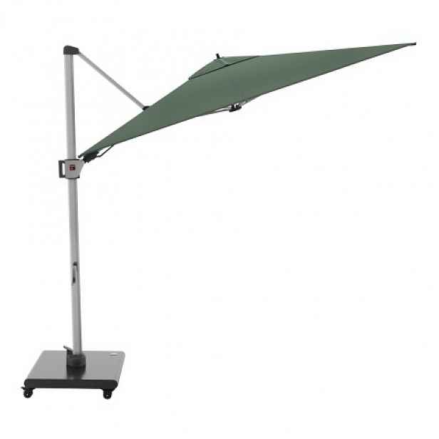Knirps HYPERION 330 x 240 cm - luxusní výkyvný zahradní slunečník s boční tyčí : Barva slunečníku - ALOE