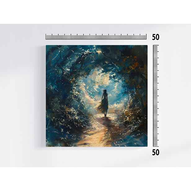 Obraz Na Plátně Obraz Na Plátně Žena Postava Zahrada Procházka Chodba Tunel 50x50
