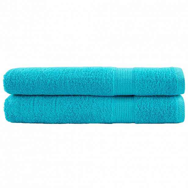 vidaXL Premium ručníky SOLUND 2 ks tyrkysové 100x200 cm 600 g/m²