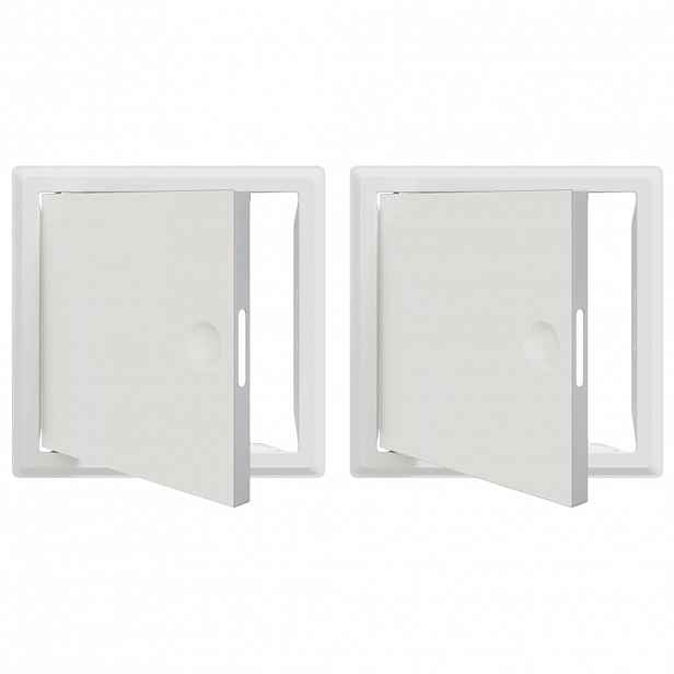 vidaXL Přístupový panel 2 ks Bílá 23 x 23 x 3 cm Ocel