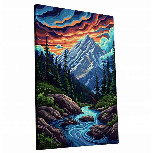 Obraz na plátně Malebná horská krajina do bytu, pokoje, obýváku 60x90