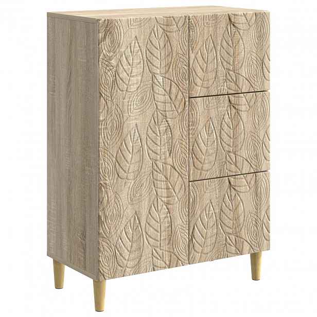 vidaXL Servírovací skříň Dub sonoma 66 x 34,5 x 90 cm Kompozitní dřevo
