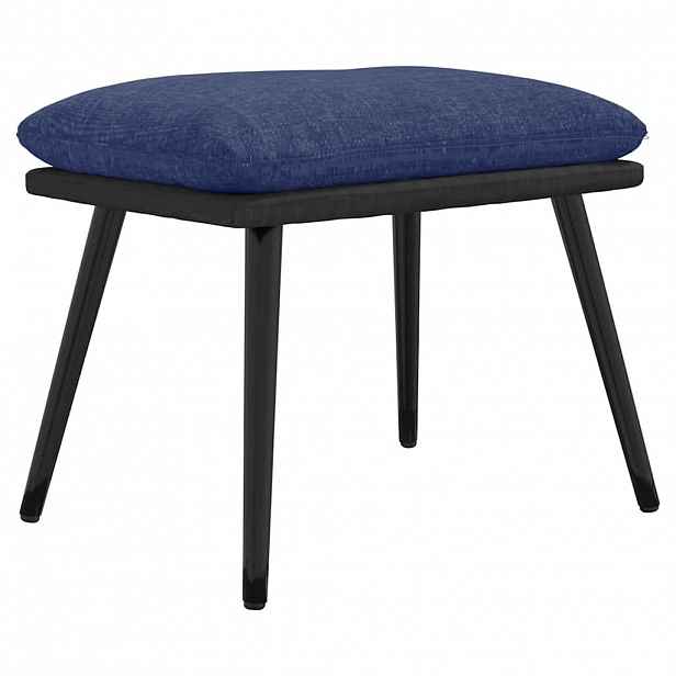 vidaXL Podnožka modrá 45x29,5x35 cm textil a umělá kůže