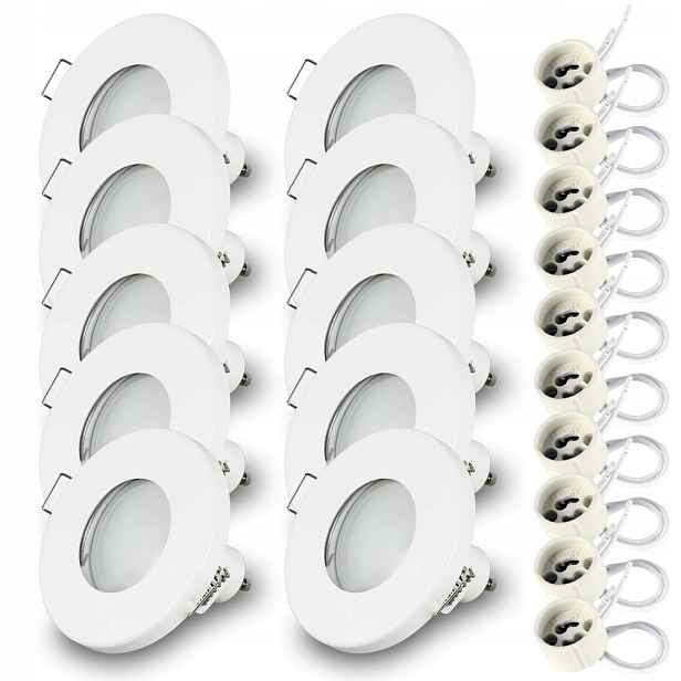 Bílá halogenová zapuštěná lampa do koupelny IP44 Led 7W 3000K