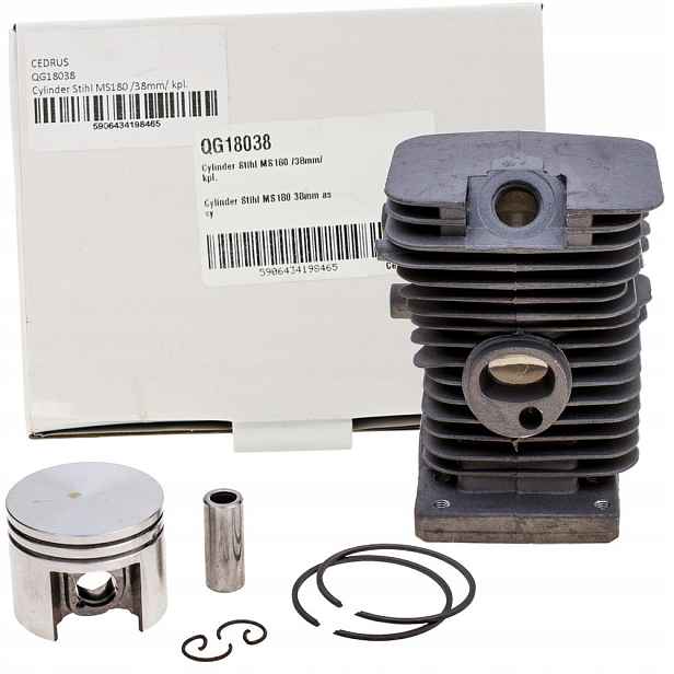 Cylindr Stihl MS180 38 mm kompletní 1130 020 1208 píst, kroužek, čep