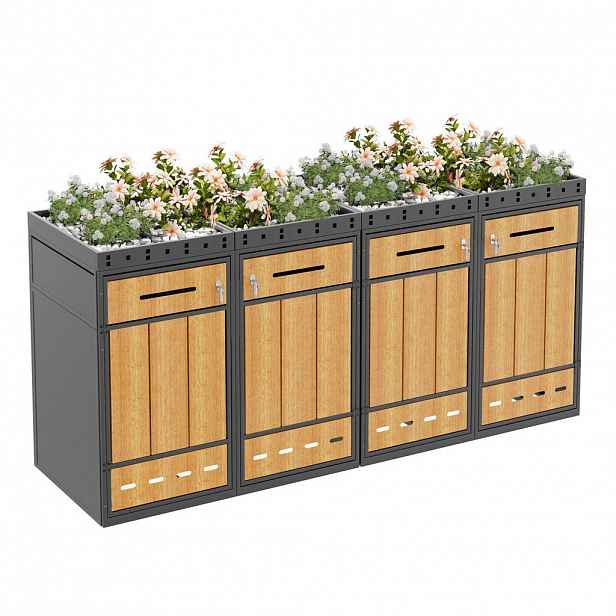 FLIEKS BOX NA ODPADKOVÉ NÁDOBY, 4dílný, 120–240 l