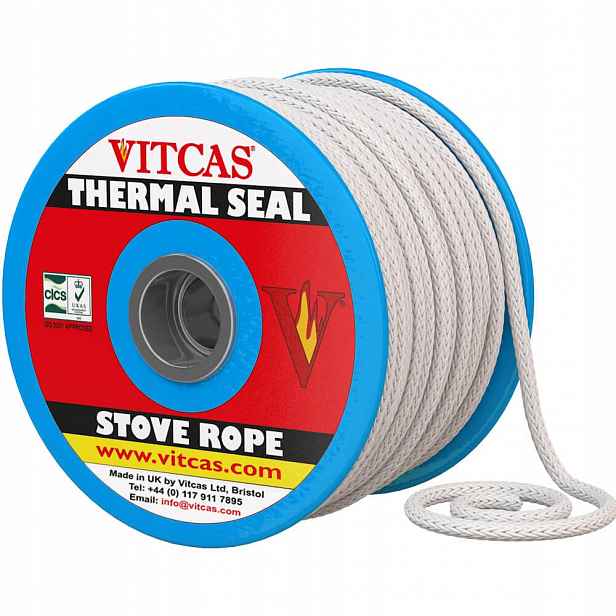 Žáruvzdorná šňůra měkká bílá 25 mm (5 m) – 550 °C
