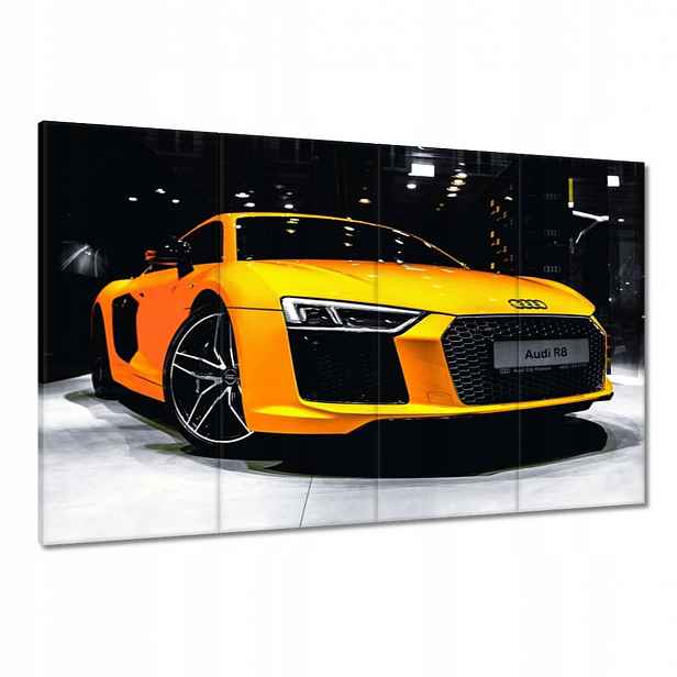 Obrazy 120x80 Žluté Audi Audica R8
