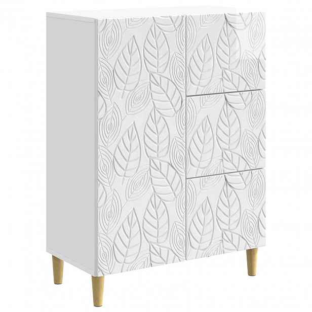 vidaXL Servírovací skříň Bílá s vysokým leskem 66 x 34,5 x 90 cm