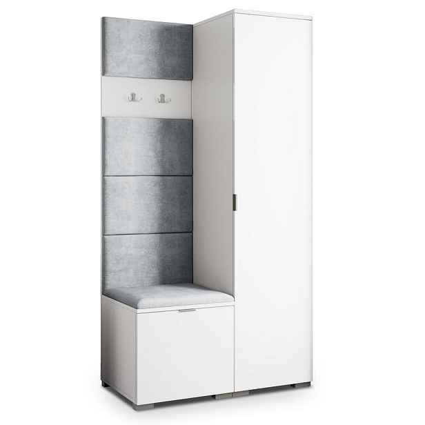 MASSENO MODERNÍ PŘEDSÍŇOVÁ SKŘÍŇ LORI, 95/181/51 cm, bílá