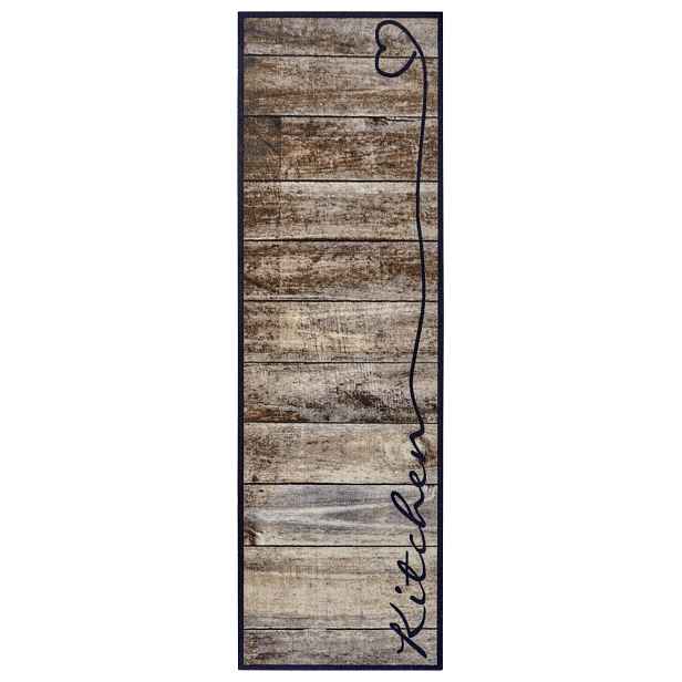 Běhoun Cook & Clean 105390 Brown Taupe, 50x150, hnědá, kuchyně, Hanse Home