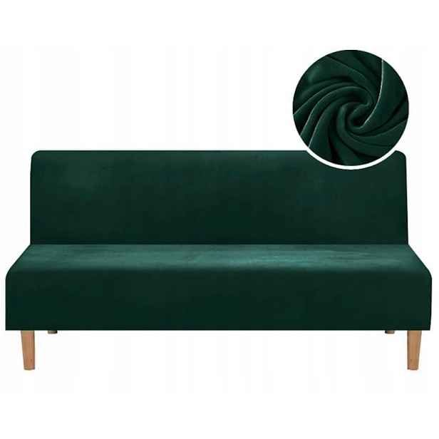 Potah na pohovku (pohovku) tmavě Zelený Velur Premium Samet 190-210 cm