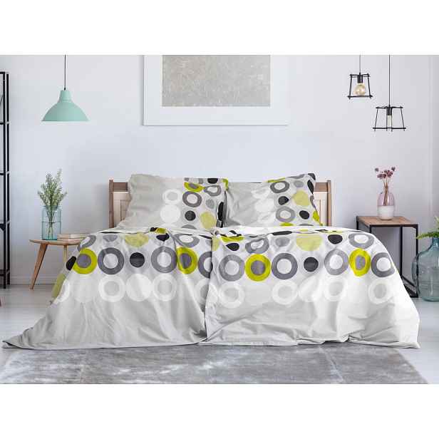 Povlečení z Renforcé bavlny BENETTON světle šedé Rozměr povlečení: 70 x 90 cm | 140 x 200 cm