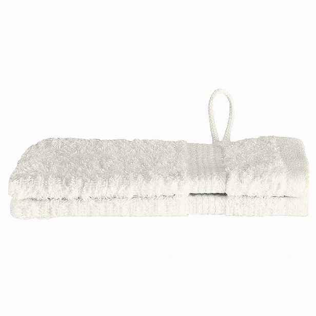 vidaXL Uterák pro hosty SOLUND 2 ks Krémová 15 x 21 cm 550 gsm