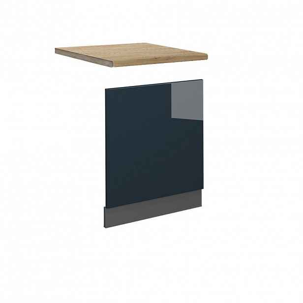 Vicco PŘEDNÍ PANEL Fame-Line Tmavě modrá s vysokým leskem 60 cm , PD Dub