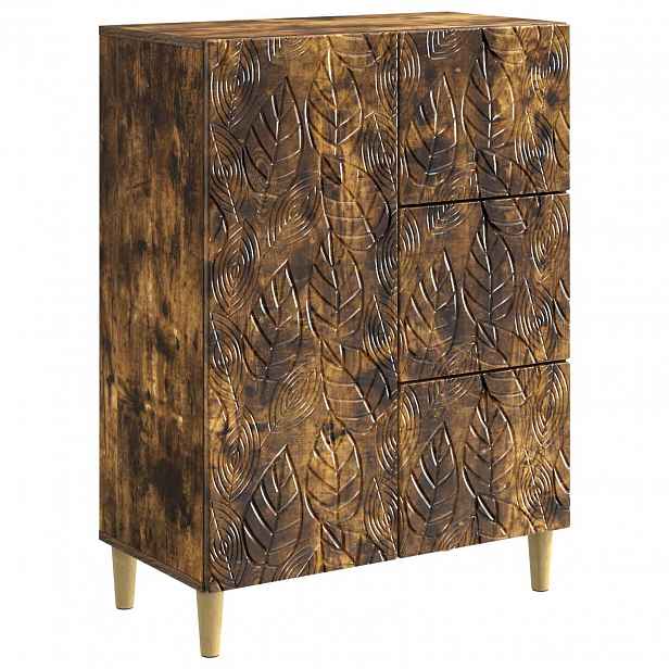 vidaXL Servírovací skříň Kouřový dub 66 x 34,5 x 90 cm