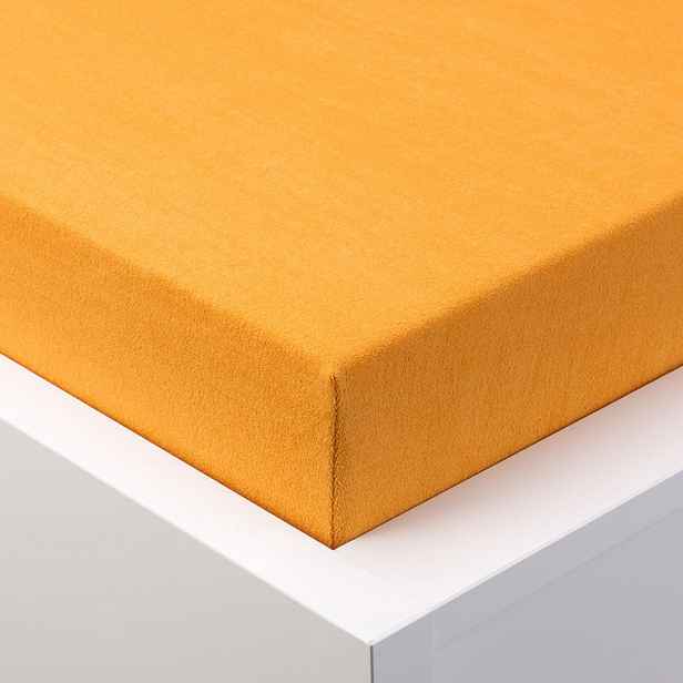 Hermann Cotton Napínací prostěradlo froté EXCLUSIVE oranžová 90 - 100 x 200 cm