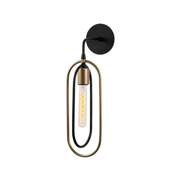 Opviq Nástěnná lampa Cerco černá/zlatá