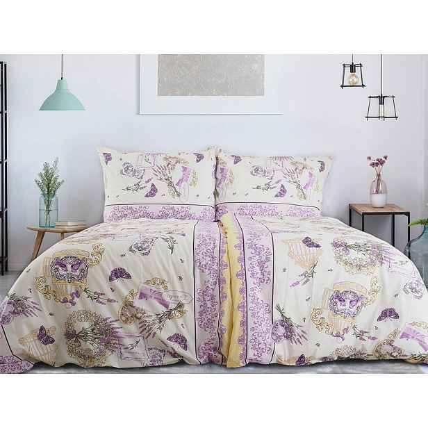 Povlečení z Renforcé bavlny LAVANDER bílé Rozměr povlečení: 70 x 90 cm | 140 x 200 cm