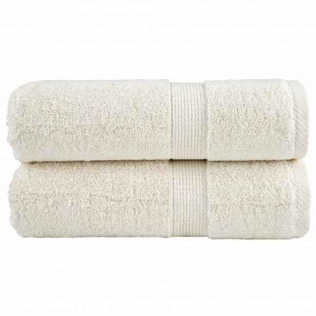 vidaXL Prémiové mycí ručníky SOLUND 2 ks krémové 30x30 cm 600 g/m²