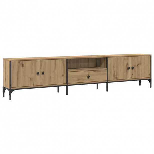 vidaXL TV skříňka se zásuvkou dub artisan 200x25x44cm kompozitní dřevo