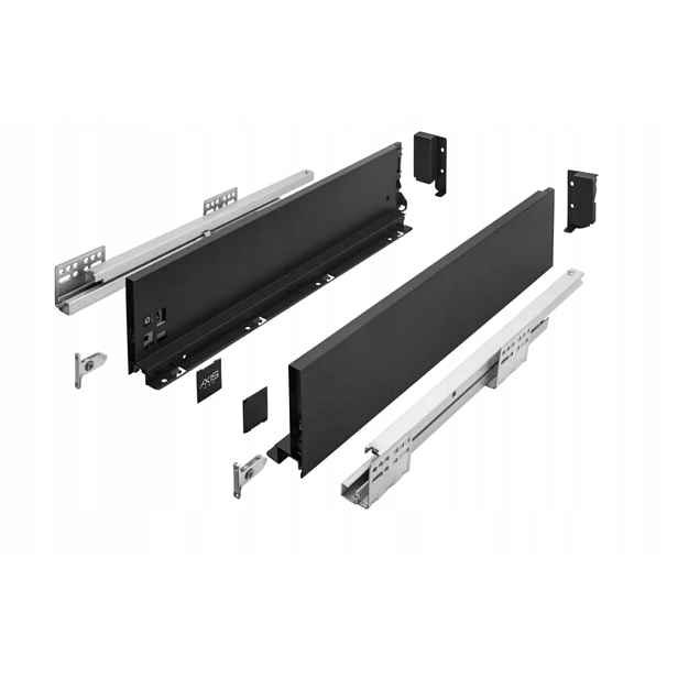 Šuplík Gtv Axis Pro Průměr H116 450 MM S Tlumením Dovírání Plný Výsuv Černá