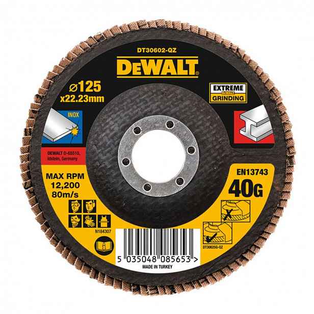 DeWALT - Lamelový brusný kotouč, P40, průměr 125 mm DT30602