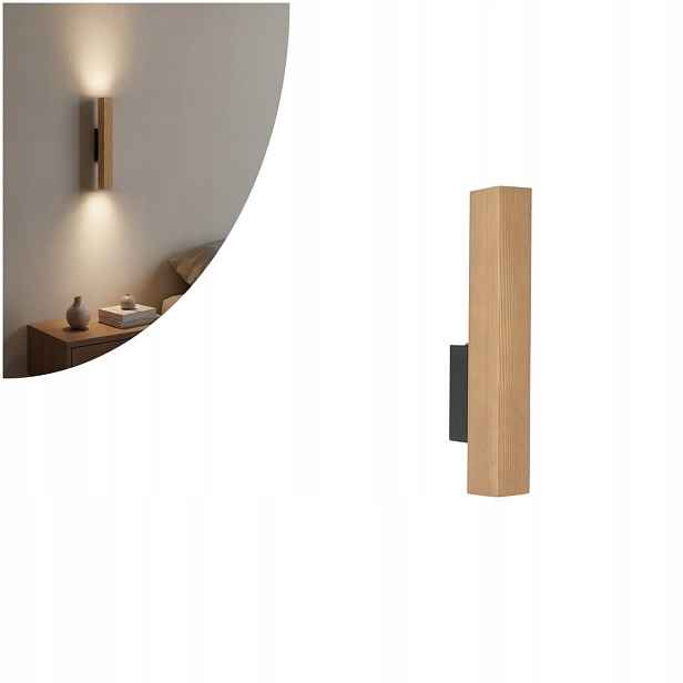 Led nástěnné svítidlo Teo černé nad zrcadlem v předsíni Tk Lighting