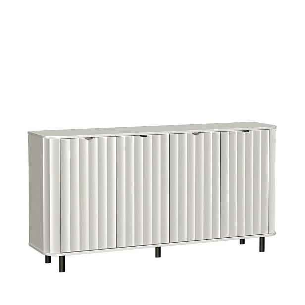 MASSENO KOMODA MODERNO, 176,5/91/40,5 cm se zásuvkami a 4 dvířky, bílá