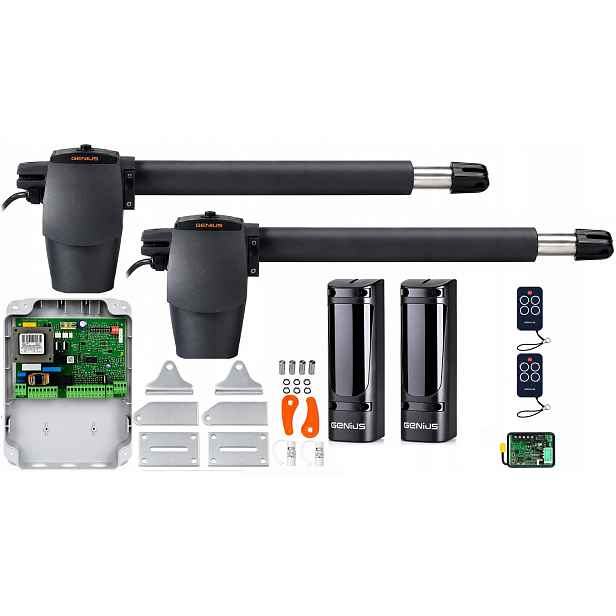 Pohon pro dvoukřídlou bránu Genius G-bat 300 2 x dálkové ovládání, foto