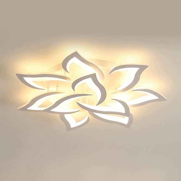 Stropní Led lampa 60W bílá plafon květ 10 okvětních lístků 3000K 80 cm Comely