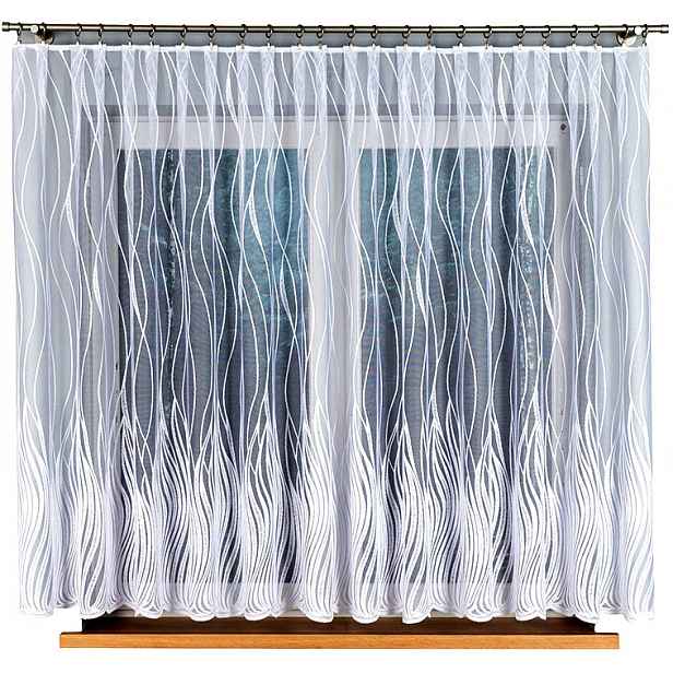 Záclona vzor 007505 velikost 500 x 160 cm rovná (hotová) s lemováním