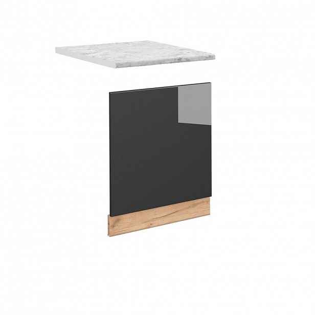Vicco PŘEDNÍ PANEL Fame-Line Antracitový vysoký lesk 60 cm , PD Mramor