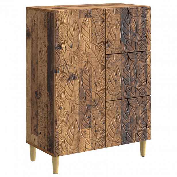 vidaXL Servírovací skříň Staré dřevo 66 x 34,5 x 90 cm