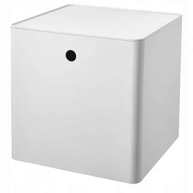 Ikea Kuggis kontejner, bílá krabička s víkem 32x32x32 pro kallax