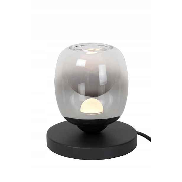 Lucide Tamino noční lampa Led 6W černo-šedé kouřové stínidlo