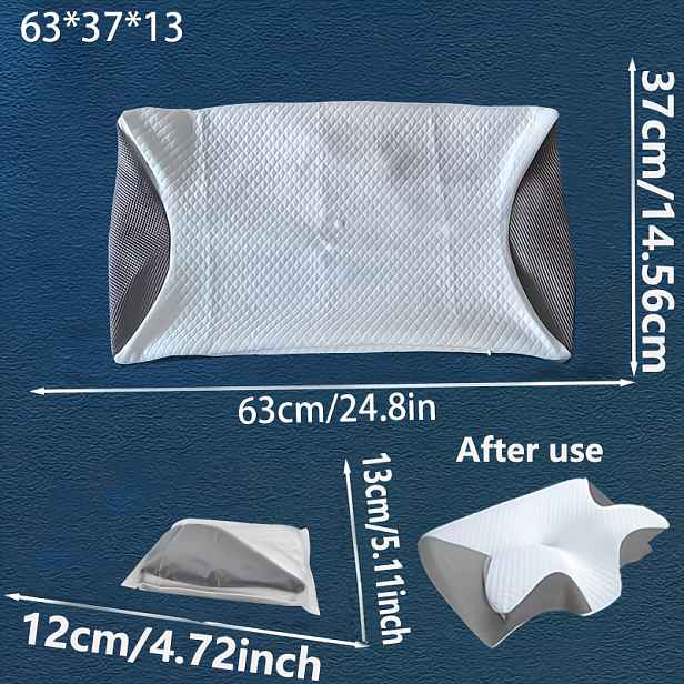 TEMU Polštářový povlak , Ergonomický doplněk k polštáři, Pratelný v pračce, Zapínání na zip, Vánoční dárek