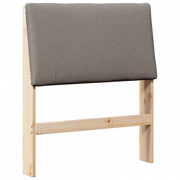 vidaXL Čalouněné čelo postele Taupe 80 cm Masivní borové dřevo
