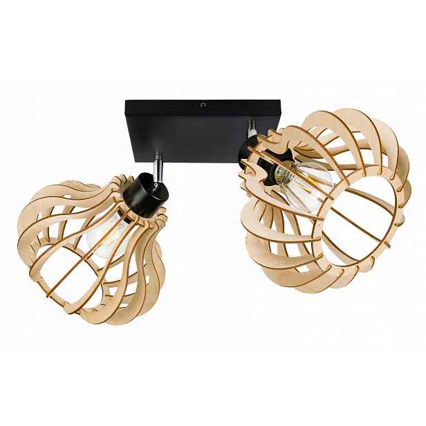 Lampa stropní stropní svítidlo lustr Loft Pohyblivé dřevo 2