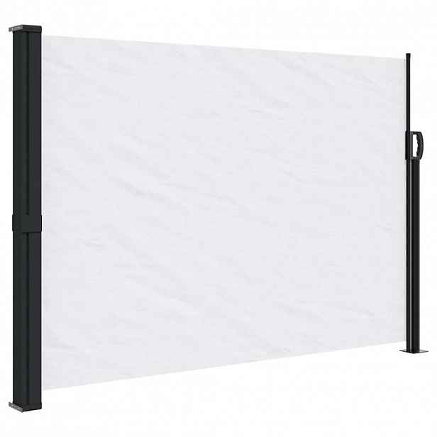 vidaXL Zatahovací boční markýza bílá 140 x 600 cm