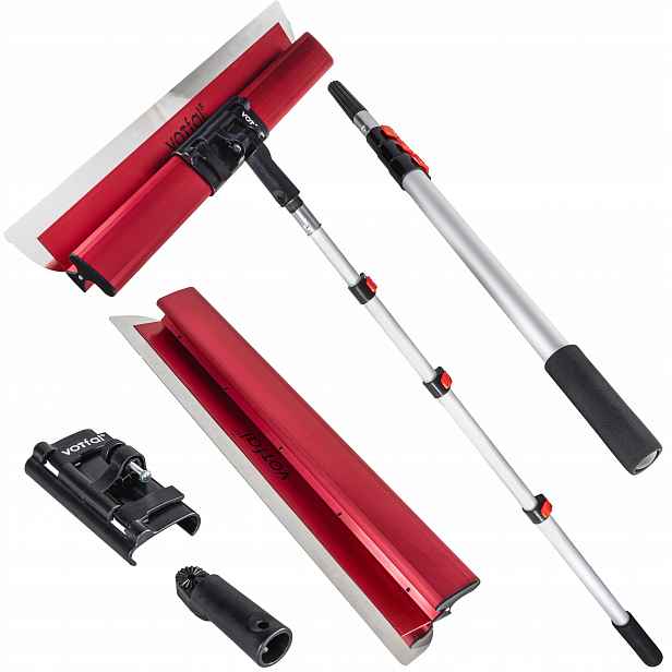 Nůž Na Hladítko 65 cm Vyměnitelná Nerezová Čepel 0.3 mm Hůl Váleček 18 cm